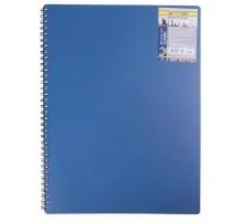 Блокнот Buromax spiral side, А6, 80sheets, CLASSIC, square, blue (BM.2589-002)