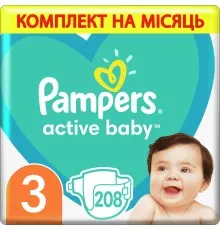 Подгузники Pampers Active Baby Midi Размер 3 (6-10 кг), 208 шт. (8001090910745)