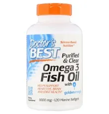 Жирные кислоты Doctor's Best Рыбий жир Омега-3, Omega 3 Fish Oil with Goldenomega, 1000 (DRB-00478)