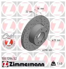 Гальмівний диск ZIMMERMANN 150.1284.52