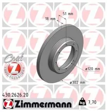 Тормозной диск ZIMMERMANN 430.2626.20