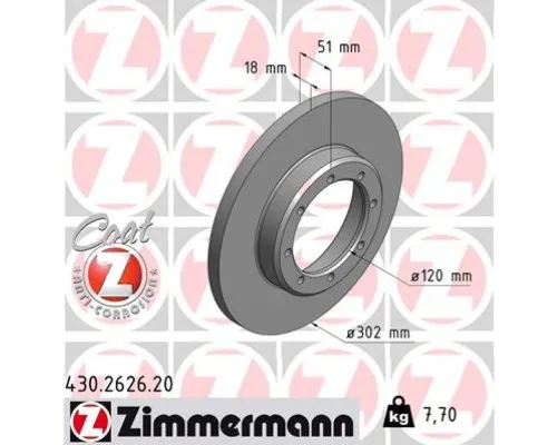 Гальмівний диск ZIMMERMANN 430.2626.20