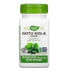 Травы Nature's Way Готу Кола, 950 мг, Gotu Kola, 100 вегетарианских капсул (NWY-14000)