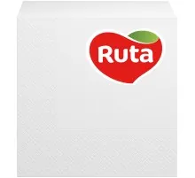 Серветки столові Ruta Double Luxe 24х24 см 2 шари Білі 40 шт. (4820023740655)