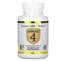 Вітамінно-мінеральний комплекс California Gold Nutrition Засіб для зміцнення імунітету, Immune4, 60 вегетаріан (CGN-01842)