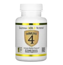 Вітамінно-мінеральний комплекс California Gold Nutrition Засіб для зміцнення імунітету, Immune4, 60 вегетаріан (CGN-01842)