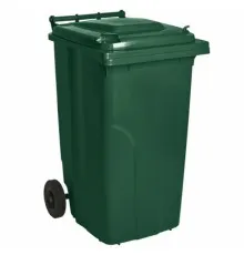 Контейнер для мусора Алеана на колесах с ручкой зеленый 120 л (4823052308476)