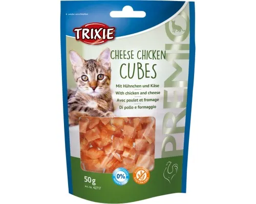 Ласощі для котів Trixie Premio Cheese Chicken Cubes сирно-курячі кубики 50 г (4011905427171)