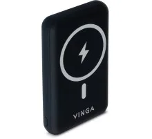 Батарея універсальна Vinga 10000 mAh Wireless Magnetic QC+PD (VPBAMS10BK)