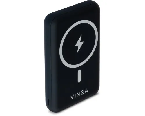Батарея универсальная Vinga 10000 mAh Wireless Magnetic QC+PD (VPBAMS10BK)