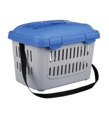 Переноска для животных Trixie Midi-Capri 44х33х32 см до 5 кг (синяя с серым) (4011905039794)
