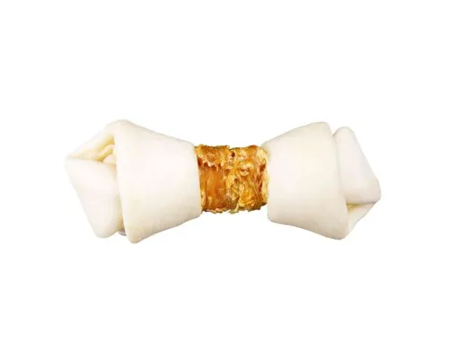 Ласощі для собак Trixie Кістка для чищення зубів з куркою Denta Fun 11 см 70 г (4011905313221)