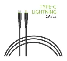 Дата кабель Type-C to Lightning 1.2m CBFLEXTL1 18W black Intaleo (1283126542459)