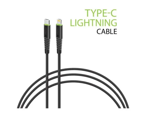 Дата кабель Type-C to Lightning 1.2m CBFLEXTL1 18W black Intaleo (1283126542459)