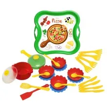Игровой набор Tigres набор посуды столовый Пицца на подносе 27 элементов желтый (39897)