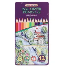 Карандаши цветные Cool For School Premium шестигранные, 12 цветов (CF15172)