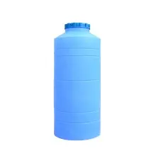 Ємність для води Пласт Бак вертикальна харчова 500 л вузька синя (12434)