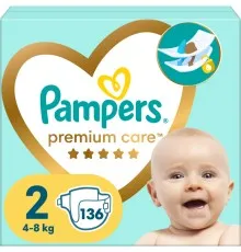 Підгузки Pampers Premium Care Розмір 2 (4-8 кг) 136 шт (8006540855812)