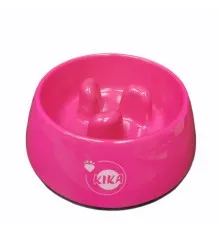 Посуда для собак KIKA Миска для медленного питания M розовая (SDML990052BMR)