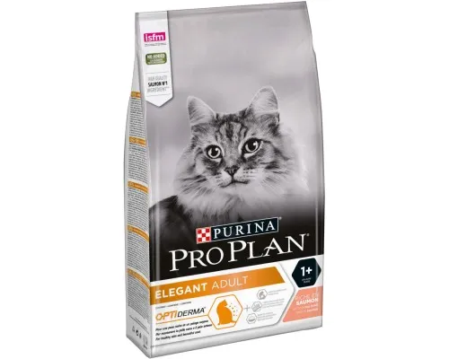 Сухой корм для кошек Purina Pro Plan Elegant Adult 1+ с лососем 1.5 кг (7613036529150)