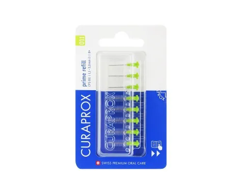 Щітки для міжзубних проміжків Curaprox Prime Refill CPS 011 D 1.1 - 5 мм Без тримача 8 шт. (7612412426557)