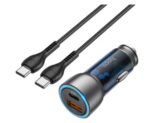 Зарядний пристрій HOCO NZ8 charger set (C to C) USB-A/Type-C Blue (6931474782779)
