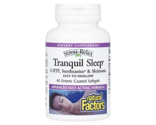 Витаминно-минеральный комплекс Natural Factors Спокойный сон, Stress-Relax, Tranquil Sleep, 45 гелевых капсул (NFS-02844)