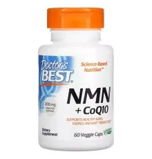 Антиоксидант Doctor's Best NMN 150 мг и коэнзим Q10 50 мг, NMN CoQ10, 60 вегетарианских капсул (DRB00596)