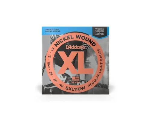 Струни для гітари D'Addario XL Nickel Wound 3rd Regular Light (10-46) (EXL110W)