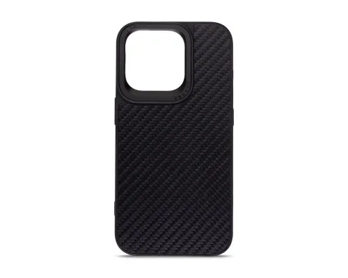 Чохол до мобільного телефона Harder Carbon Pattern Apple iPhone 15 Pro Black (ARM76777)