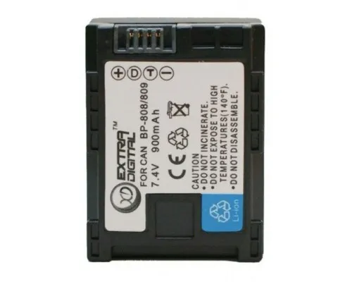 Акумулятор до фото/відео Extradigital Canon BP-808 Chip (BDC2415)