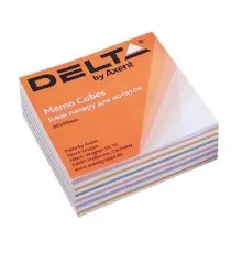Бумага для заметок Delta by Axent "MIX" 90Х90Х30мм, glued (D8014)