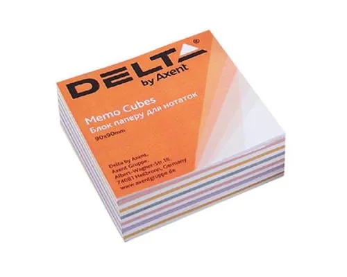 Папір для нотаток Delta by Axent MIX 90Х90Х30мм, glued (D8014)