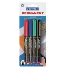 Набір маркерів Centropen Permanent 2846 1 мм, SET 4colors (BLister) (2846/4/BL)