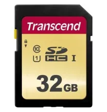 Карта пам'яті Transcend 32GB SDHC class 10 UHS-I U1 (TS32GSDC500S)