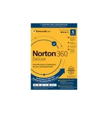 Антивирус Norton by Symantec NORTON 360 DELUXE 50GB 1 USER 5 DEVICE 12M (21409553)