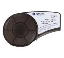 Стрічка для принтера етикеток Brady вініл, 9.53mm/6.4m. білий на чорному (M21-375-595-BK)