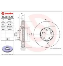 Тормозной диск Brembo 09.C243.10