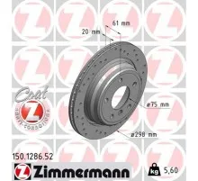 Тормозной диск ZIMMERMANN 150.1286.52
