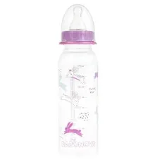 Пляшечка для годування Baby-Nova Декор 240 мл Рожевий (3960066)