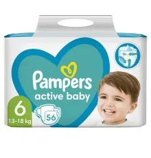 Подгузники Pampers Active Baby Giant Размер 6 (13-18 кг) 56 шт (8001090950130)