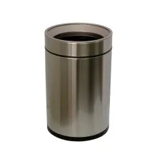 Контейнер для сміття JAH круглий без кришки срібний металік 12 л (6338)