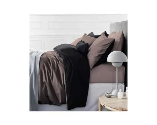 Постільна білизна MirSon King Size Сатин Premium 0211+0055 Dark Chocolate 220х240 (2200001169616)