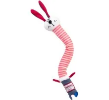 Іграшка для собак GiGwi Crunchy Заєць з хрусткою шиєю та пищалкою 28 см (75516)