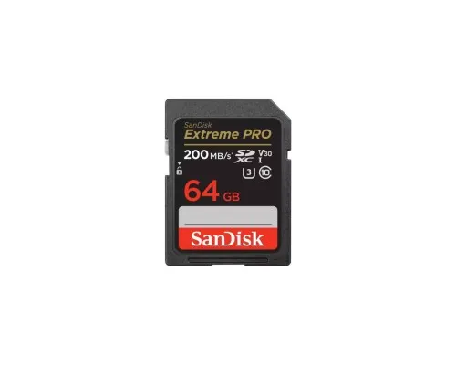 Карта пам'яті SanDisk 64GB SD class 10 UHS-I U3 V30 Extreme PRO (SDSDXXU-064G-GN4IN)