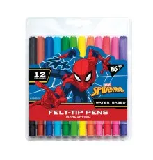 Фломастери Yes Marvel.Spiderman, 12 кольорів (650478)