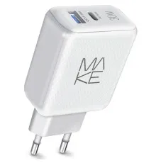 Зарядний пристрій MAKE 30W PD+QC White (MCW-326PWH)