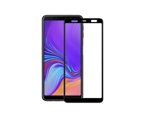 Стекло защитное PowerPlant Full screen Samsung Galaxy A7 (2018), Black (GL606023)