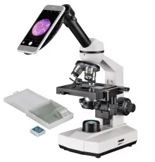 Микроскоп Bresser Erudit Basic Mono 40x-400x з адаптером для смартфона + кейс (922745)