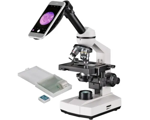 Мікроскоп Bresser Erudit Basic Mono 40x-400x з адаптером для смартфона + кейс (922745)